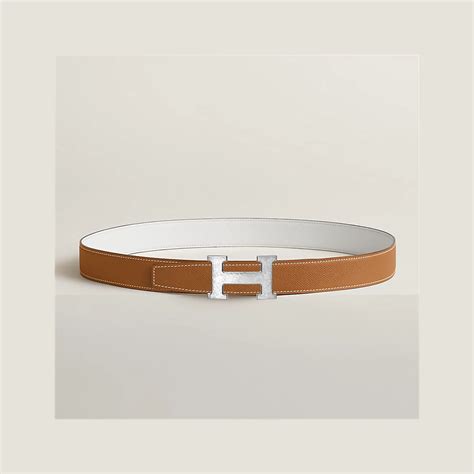 H Martelee belt buckle & Reversible leather strap 32 mm